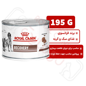 کنسرو ریکاوری رویال کنین سگ و گربه 195 گرم ( recovery royal canin )